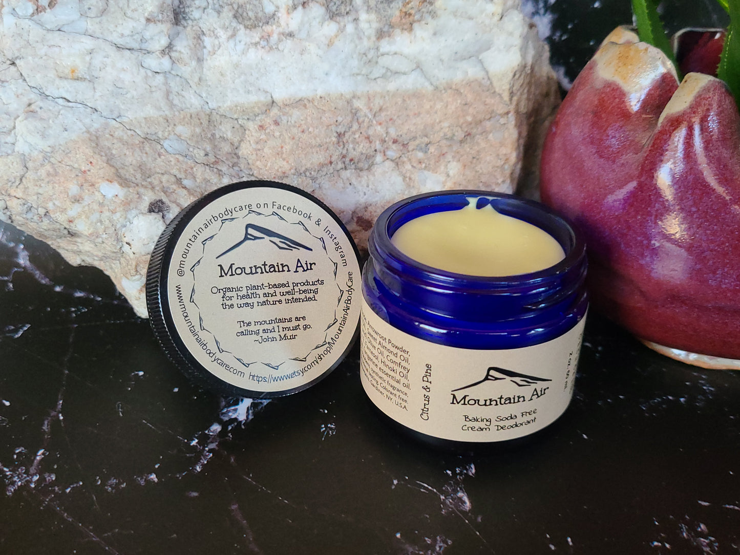 Organic Cream Deodorant, Baking Soda Free, All Natural, Sustainable Packaging, Natural Deodorant, Body Deo, Gifts, Beeswax, Mom