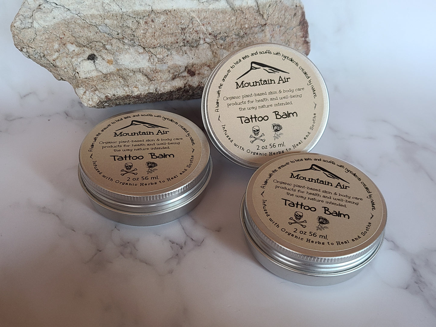 Organic Tattoo Balm, Healing Balm, Heals New Tattoos and Brightens Old Tattoos