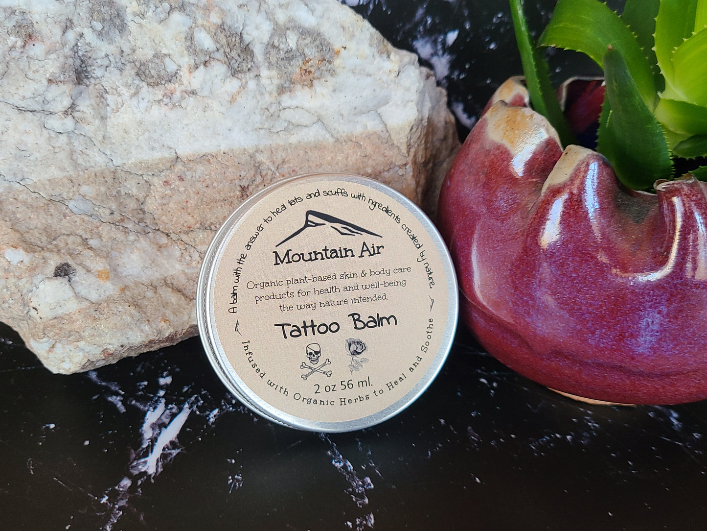 Organic Tattoo Balm, Healing Balm, Heals New Tattoos and Brightens Old Tattoos