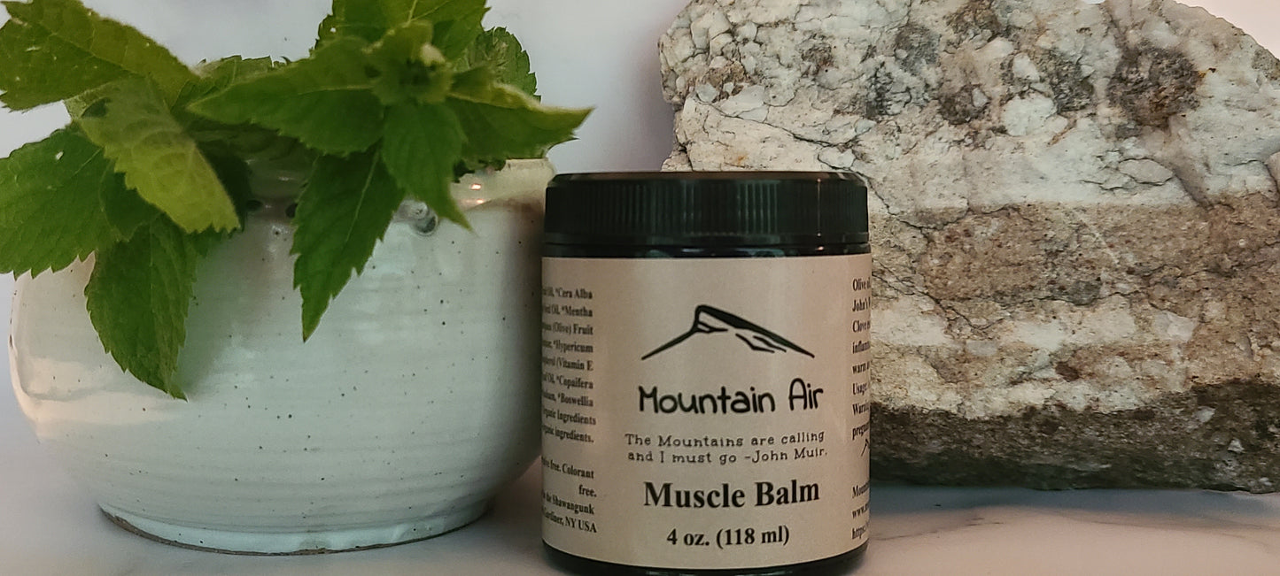 Muscle Balm, Organic, Sore Muscle Rub, Aches, Bruising, Gift, Arthritis Rub, Anti-inflammatory, Sustainable, Responsibly Sourced