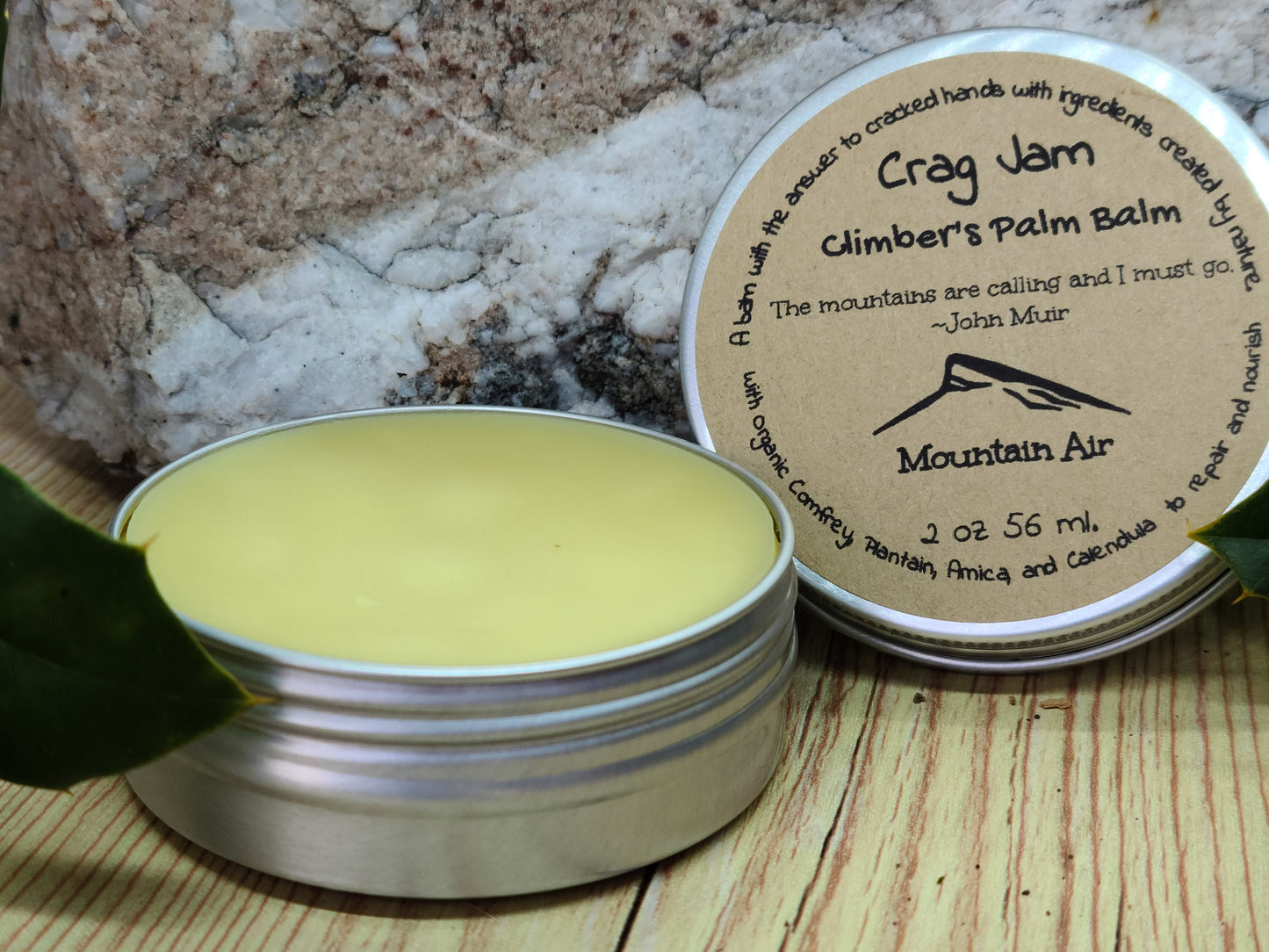 Crag Jam Climber's Palm Balm, Organic, Repair, Weight Lifting, Gardening, Moisturizes, Protects, Foot Balm, Working Hands, Sustainable