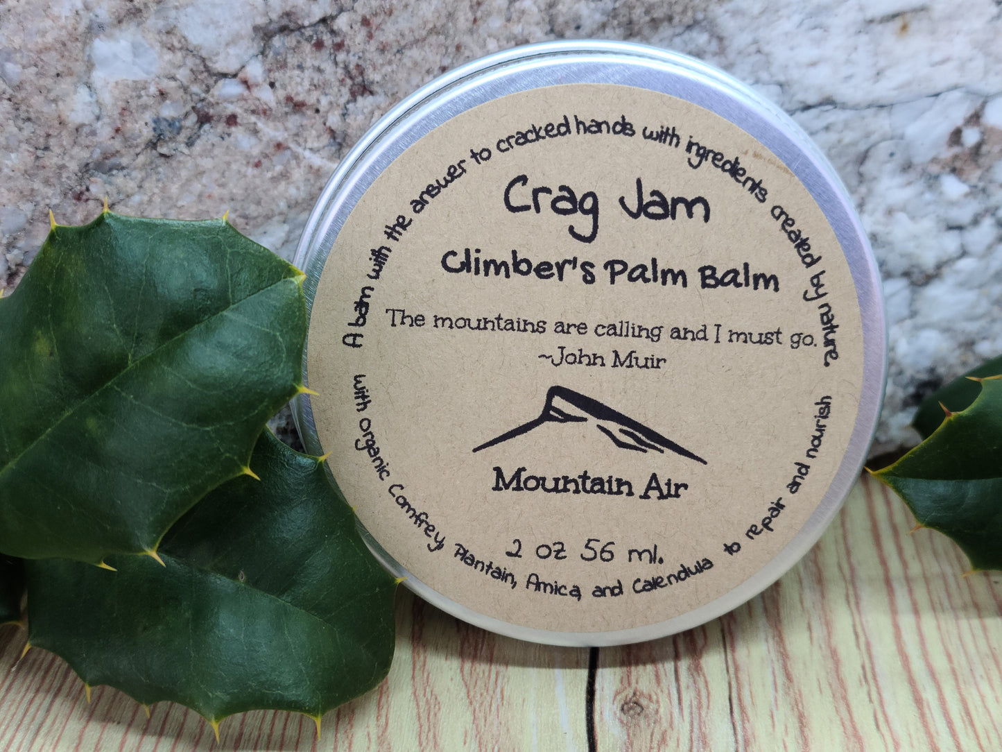 Crag Jam Climber's Palm Balm, Organic, Repair, Weight Lifting, Gardening, Moisturizes, Protects, Foot Balm, Working Hands, Sustainable