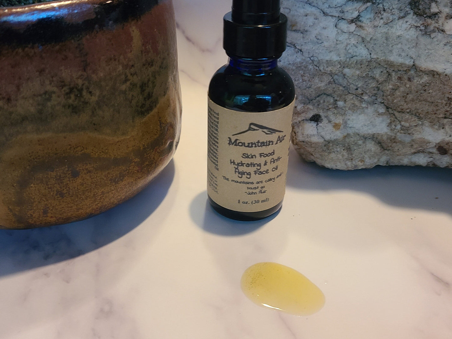 Organic Skin Food, Sustainable, Face Oil, Sensitive, Serum, Nourishing, Moisturizing, Squalene, CoQ10, Gift, Mom, Wife, Anti-Aging, Vegan